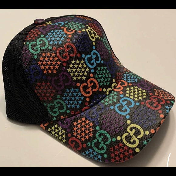 Gucci Hat - Gucci Psychedelic GG Designer Cap - Picture 4 of 7